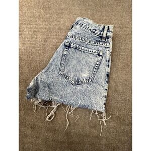Vintage Pacsun Cut Off Shorts Womens 24 Blue Cotton Ultra High Rise Frayed Hem